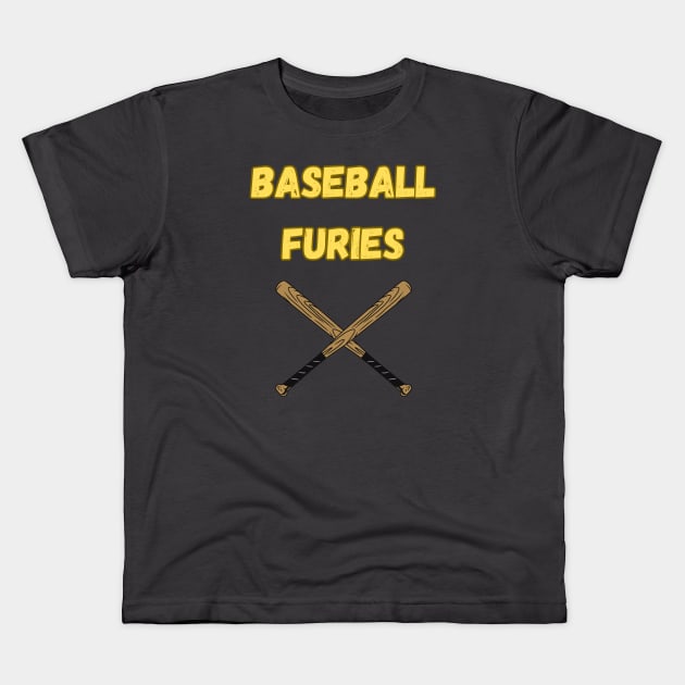 Baseball Furies Kids T-Shirt by Out of the Darkness Productions